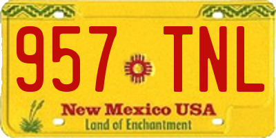 NM license plate 957TNL