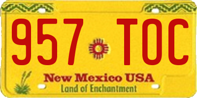 NM license plate 957TOC
