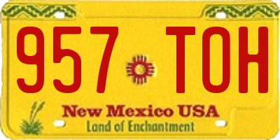 NM license plate 957TOH