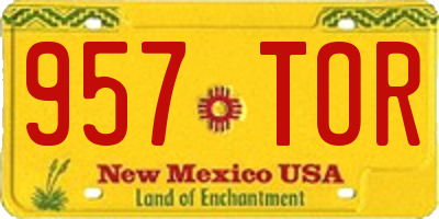 NM license plate 957TOR