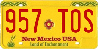 NM license plate 957TOS