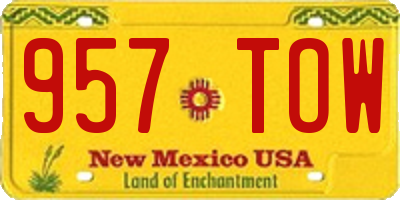 NM license plate 957TOW
