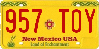 NM license plate 957TOY