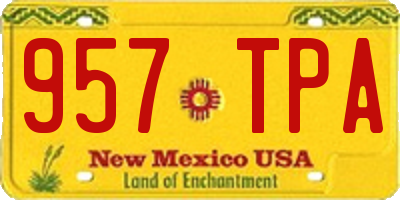 NM license plate 957TPA