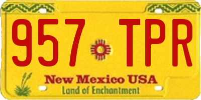 NM license plate 957TPR