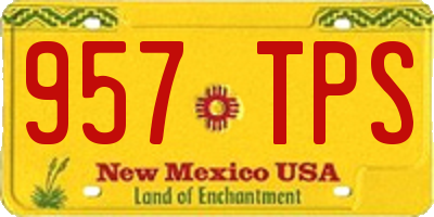 NM license plate 957TPS
