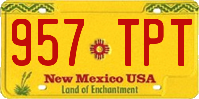 NM license plate 957TPT