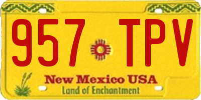 NM license plate 957TPV