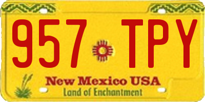 NM license plate 957TPY