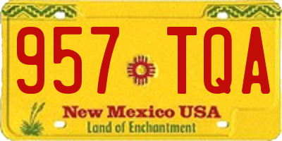 NM license plate 957TQA