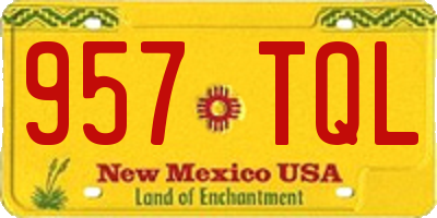 NM license plate 957TQL