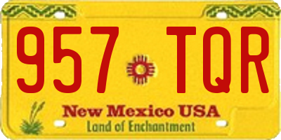 NM license plate 957TQR