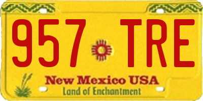 NM license plate 957TRE