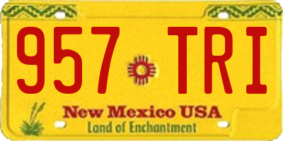 NM license plate 957TRI
