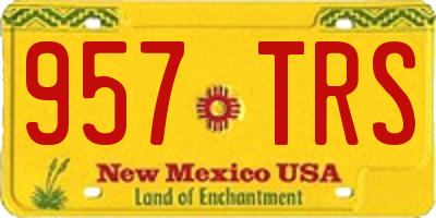 NM license plate 957TRS