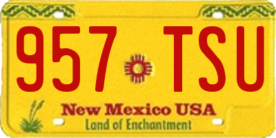 NM license plate 957TSU