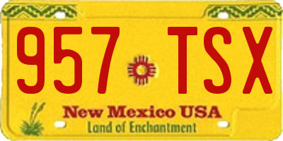 NM license plate 957TSX