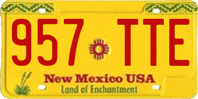 NM license plate 957TTE