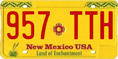 NM license plate 957TTH