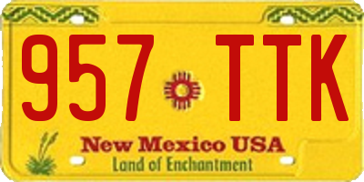 NM license plate 957TTK