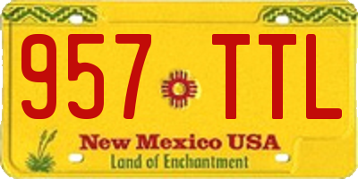 NM license plate 957TTL