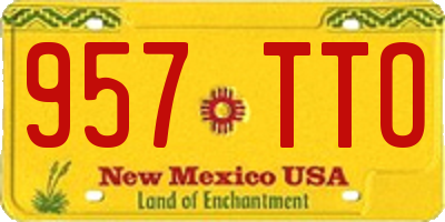 NM license plate 957TTO