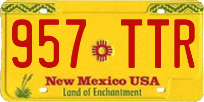 NM license plate 957TTR