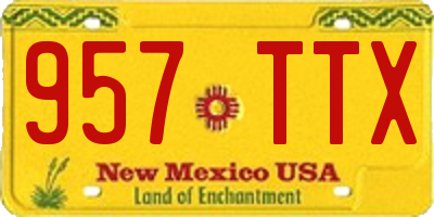 NM license plate 957TTX