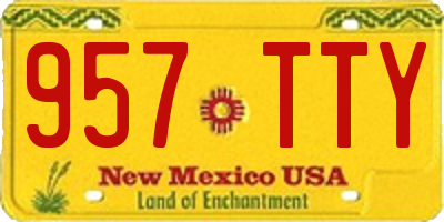 NM license plate 957TTY