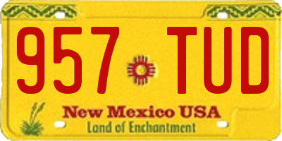 NM license plate 957TUD