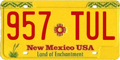 NM license plate 957TUL