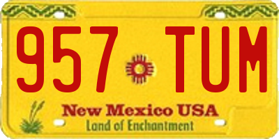 NM license plate 957TUM