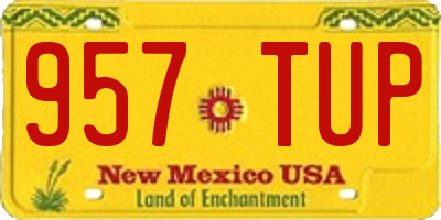 NM license plate 957TUP