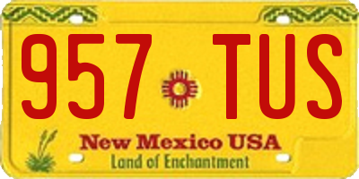NM license plate 957TUS