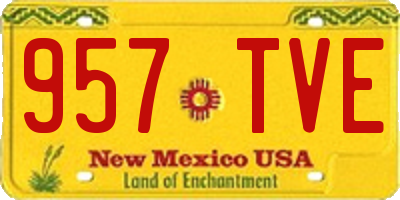 NM license plate 957TVE