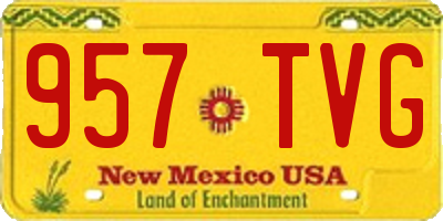 NM license plate 957TVG
