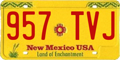 NM license plate 957TVJ