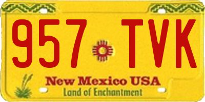 NM license plate 957TVK