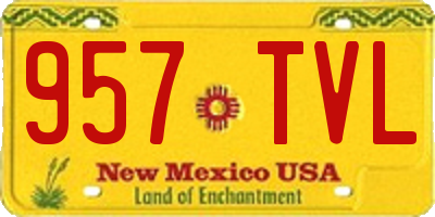 NM license plate 957TVL