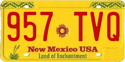 NM license plate 957TVQ