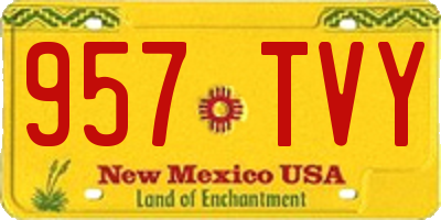 NM license plate 957TVY