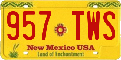 NM license plate 957TWS