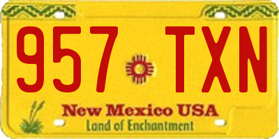 NM license plate 957TXN