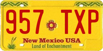 NM license plate 957TXP