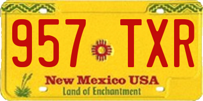 NM license plate 957TXR