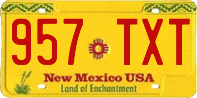 NM license plate 957TXT