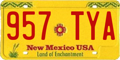 NM license plate 957TYA