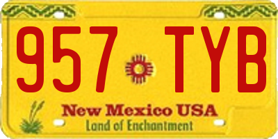 NM license plate 957TYB