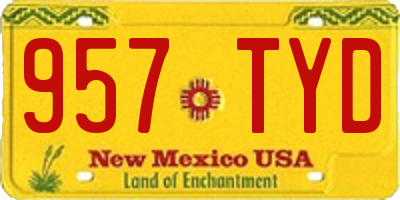 NM license plate 957TYD
