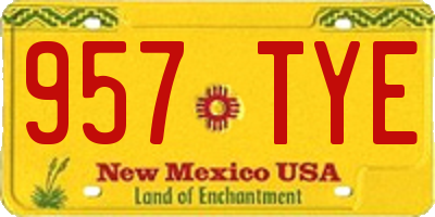 NM license plate 957TYE